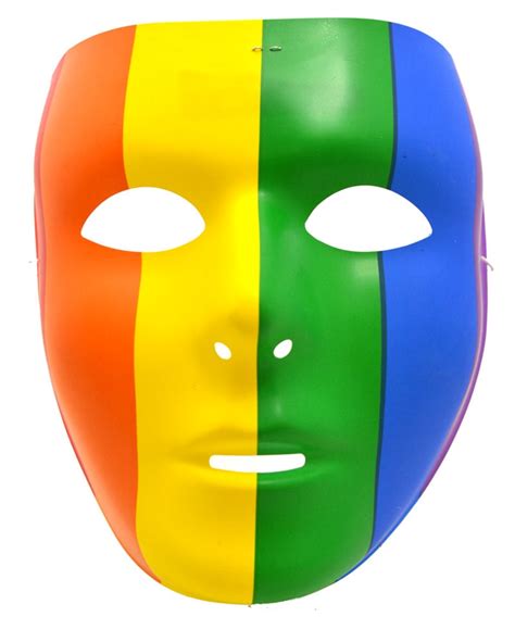 Rainbow Full Face Mask - FantasyCostumes.com