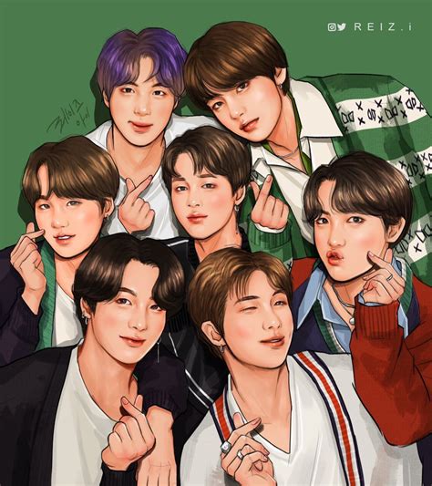 REIZ.i on Twitter | Bts drawings, Bts fanart, Fan art