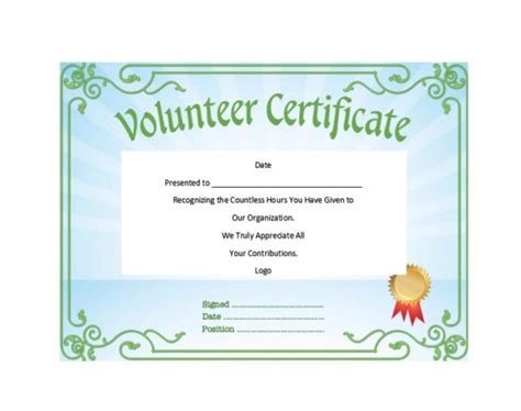 50 Free Volunteering Certificates - PrintableTemplates