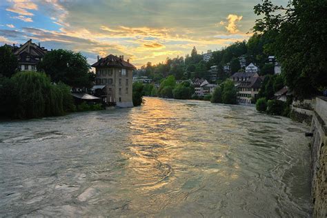 Aar river. Bern at sunset. Switzerland Photograph by Guido Montanes Castillo | Fine Art America