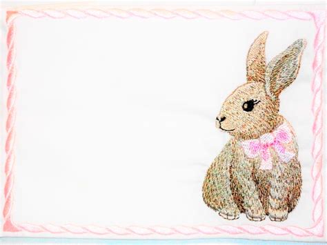 Bunny Rabbit embroidered quilt label to customize with your | Etsy | Embroidered quilt labels ...
