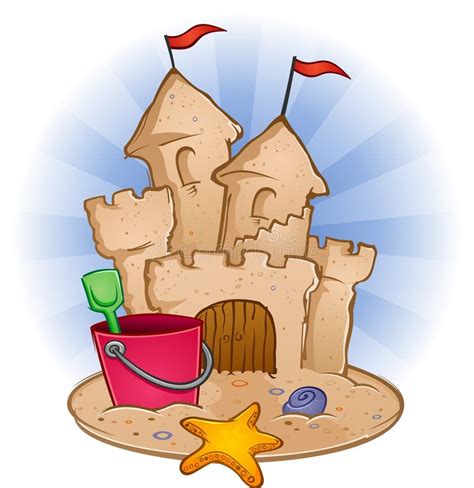 Sand Castle stock vector. Illustration of shovel, castle - 22322435