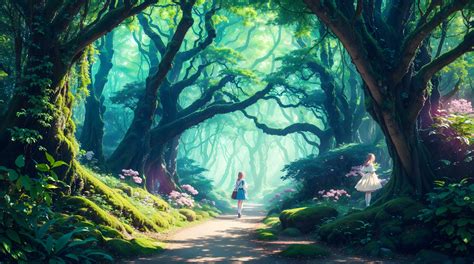 A magical forest with this enchanting 4K wallpaper 26481516 Stock Photo at Vecteezy