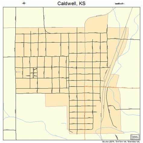 Caldwell Kansas Street Map 2009900