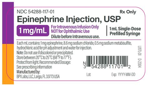 DailyMed - EPINEPHRINE injection