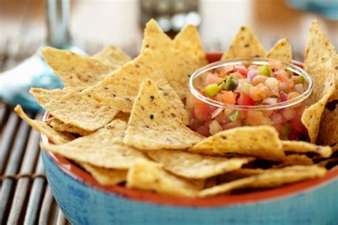 A Closeup Of A Bowl Of Chips And Salsa Stock Photo - Download Image Now - iStock