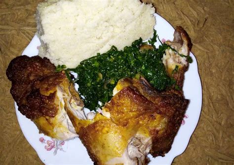 How to Cook Perfect Fried chicken with ugali - Dessert & Cake Recipes