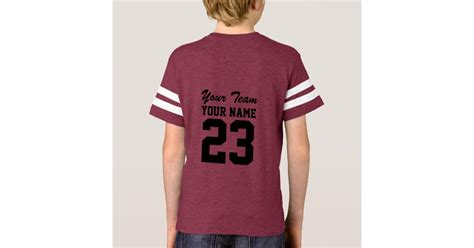 Custom Team Name Number Kids Sports Jersey T-Shirt | Zazzle