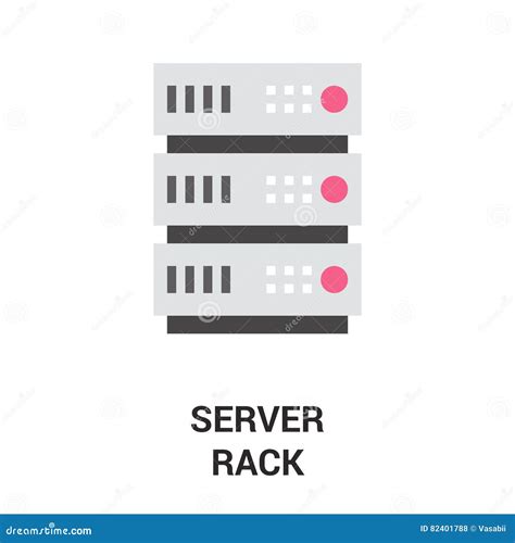 Server rack icon stock vector. Illustration of datacenter - 82401788