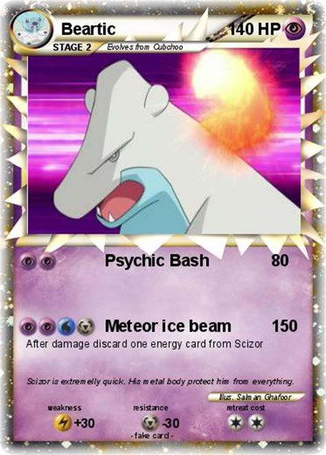 Pokémon Beartic 70 70 - Psychic Bash - My Pokemon Card