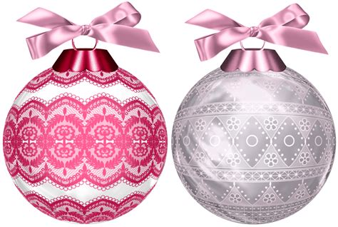 Pink Christmas Ornaments PNG Photos | PNG Mart