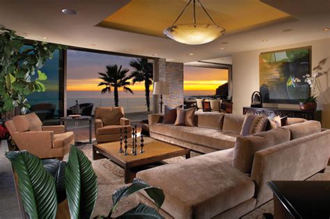 Contemporary Style in Laguna Beach, California - Tropical - Living Room - Orange County - by ...