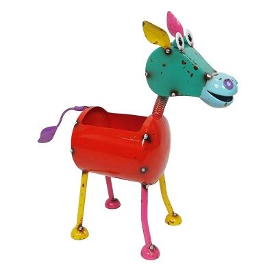 Metal Art Donkey Planter - Whimsical & Unique! - Barnyard World