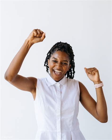 Download premium image of Happy black woman portrait shoot in a studio | Black woman portrait ...