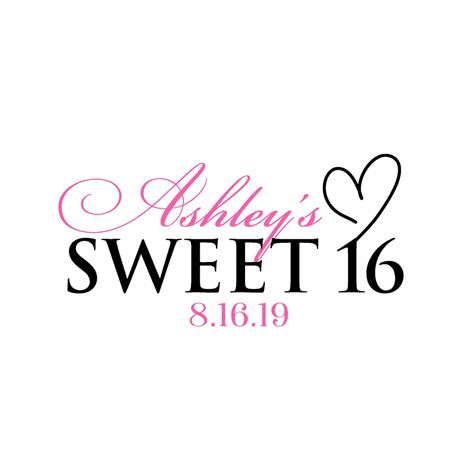 Custom Sweet 16 Party Logo 30 Invitations Sweet Sixteen | Etsy