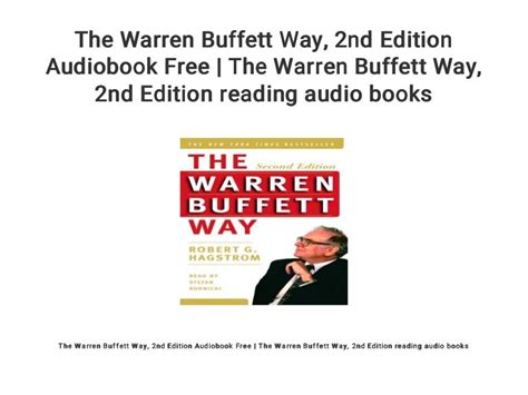 The Warren Buffett Way... 2nd Edition Audiobook Free | The Warren Buf…