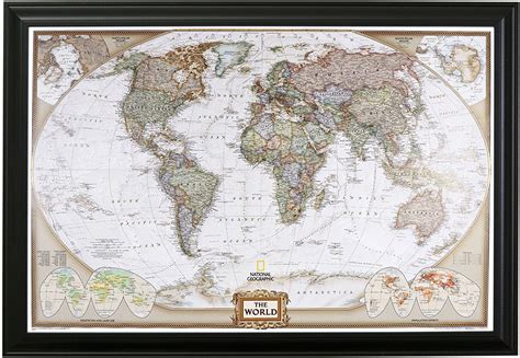 Push Pin Travel Maps Hanging World Map, 27.5x39.5-Inch