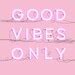 Neon Good Vibes PRINTABLE Poster Typography Print Home - Etsy Israel