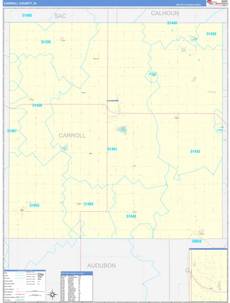 Maps of Carroll County Iowa - marketmaps.com