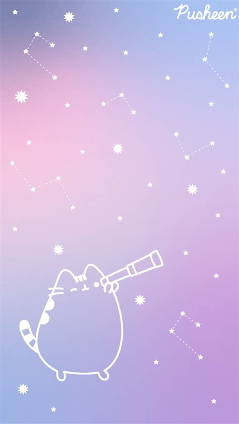 Pusheen the cat iphone wallpaper astronomy constellations | Pusheen cat ...