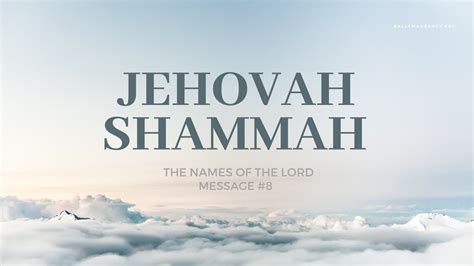 Jehovah Shammah - YouTube