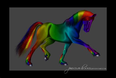 Completely Rainbow Horse by prints-of-hooves on DeviantArt