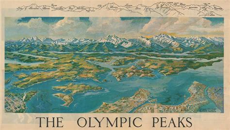 The Olympic Peaks.: Geographicus Rare Antique Maps