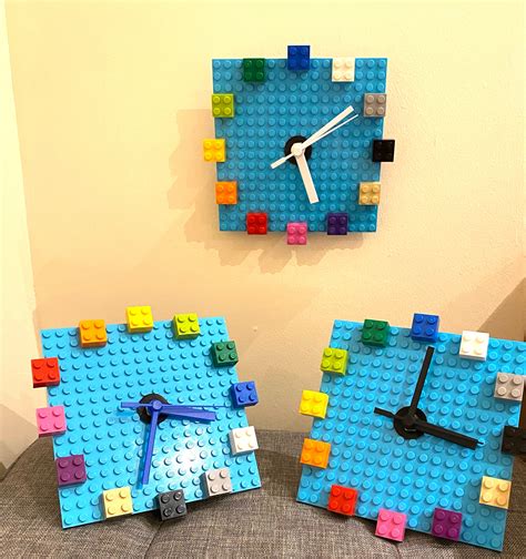 Small Lego wall clock | Etsy