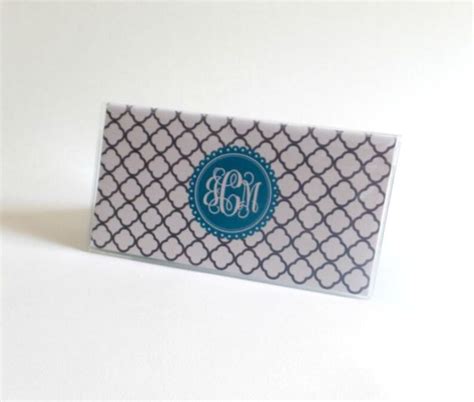 Checkbook Cover Monogrammed Vinyl Checkbook Cover Duplicate - Etsy