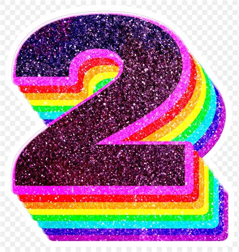 Number 2 Rainbow Color Png Stickers Images Free Photos Png Stickers | Images and Photos finder