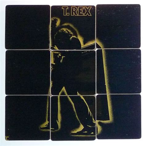 T REX Recycled Album Art Cover Coasters Warped LP Basket