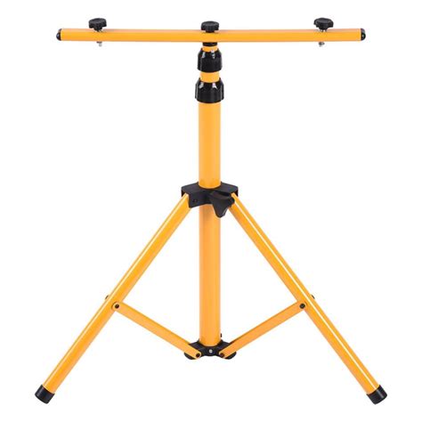 HERCHR Tripod Light Stand, Telescopic Twin Head Tripod Stand for LED Flood Light Construction ...