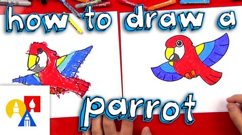 How To Draw A Cartoon Parrot | Art for kids hub, Cartoon parrot ...