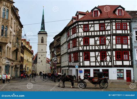 Erfurt, Thuringia, Germany: the Old City Center of Erfurt Editorial ...