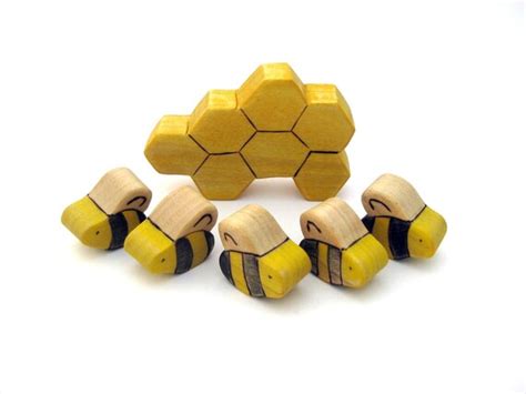 Honey Bees & Honeycomb Toy Handmade Wooden Toy