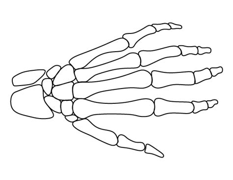 Printable Skeleton Hand Template