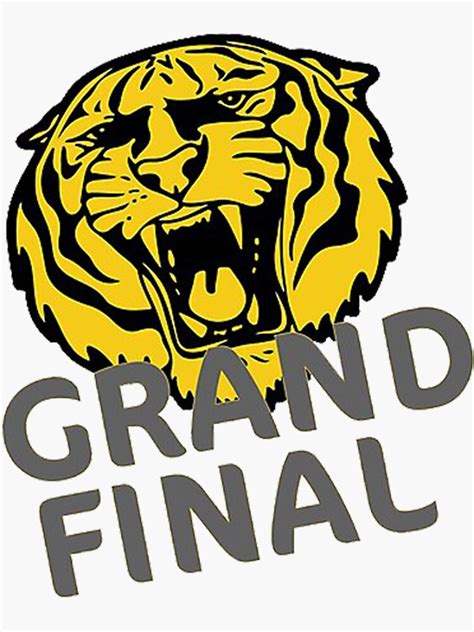 "Afl Grand Final Tiger" Sticker for Sale by PixelSebastian | Redbubble