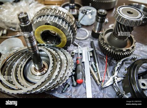 Car automatic transmission parts and repair tool Stock Photo - Alamy