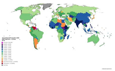 Annual Real GDP Growth Rate Forecasts for 2020 (IMF - October 2019 ...