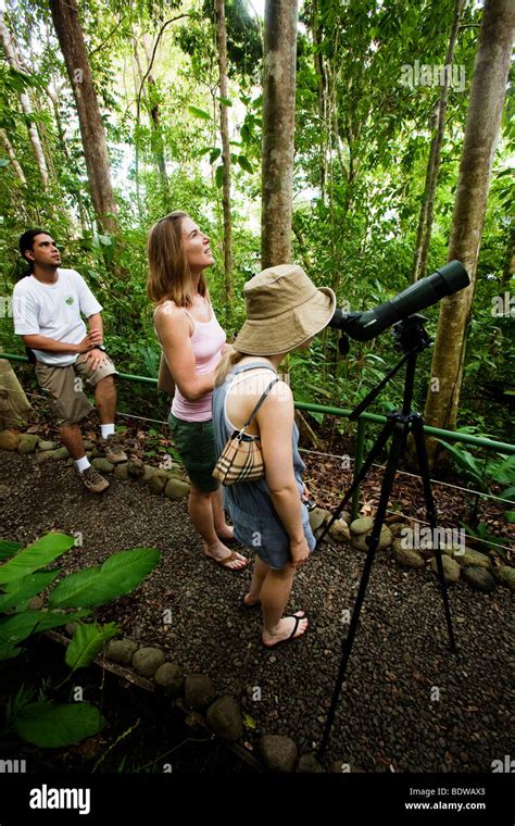 A group tour taken at a of a wildlife refuge in Manuel Antonio. they ...