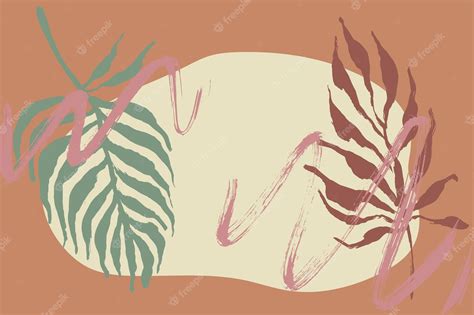 Premium Vector | Hand drawn beige minimal abstract shapes contemporary ...