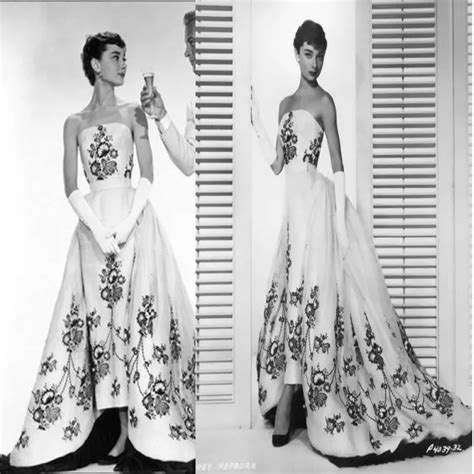 Elegant Inspired Audrey Hepburn Classic Wedding Dress in Movie Sabrina ...