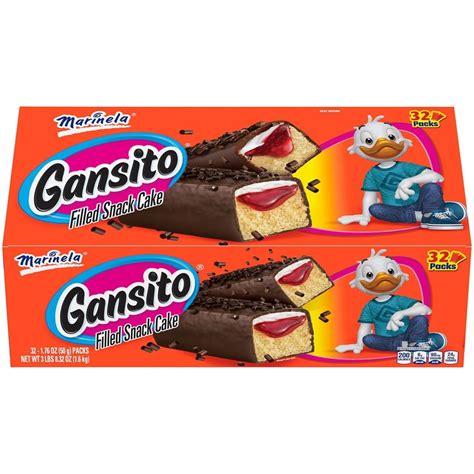 Marinela Gansito Snack Cakes (1.76oz / 32pk) - Walmart.com