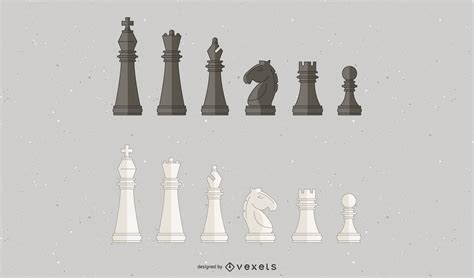 Chess Pieces Illustration Design Vector Download