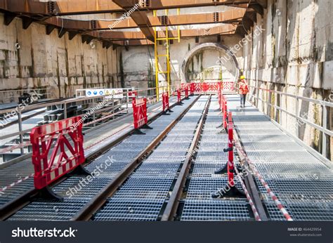 Tel Aviv, Israel. August 2, 2016. Rail Tracks At The Tel Aviv Light ...