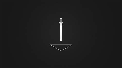 HD wallpaper: minimalism, sword, black, white, anime | Wallpaper Flare