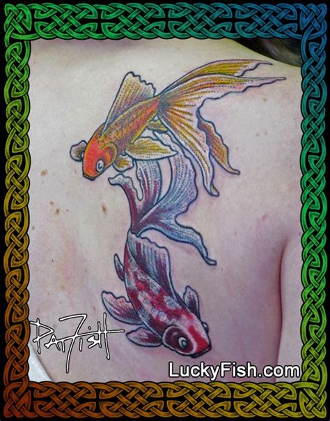 Living Jewels GoldFish Tattoo Design — LuckyFish, Inc. and Tattoo Santa Barbara