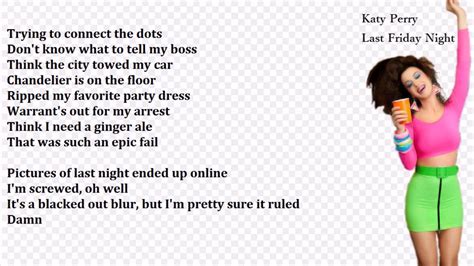 Last Friday Night - Katy Perry (lyrics) - YouTube