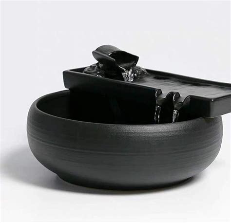 Amazon.com: Ceramic Tabletop Fountain for Indoor and Outdoor Table Desk Office Patio (Ceramic ...