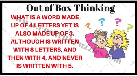 Out-of-Box Thinking Riddles Challenge with Answers